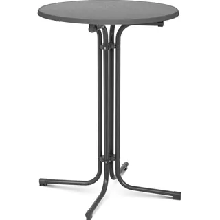 Royal Catering Stehtisch klappbar Ø 80 cm grau 110 cm hoch Bistrotisch Gastronomie