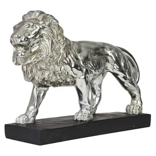 Hansmeier Skulptur Deko Skulptur Löwe, Gold & Silber, 43 x 28 x 13 cm, Deko Statue silberfarben