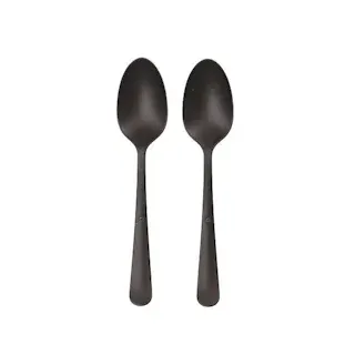 Papstar circulware RESBONSIBLES Mehrweg-Löffel, Kunststoff schwarz, 10 St.