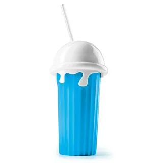 GOURMETmaxx Manueller Slushy Maker blau-weiß
