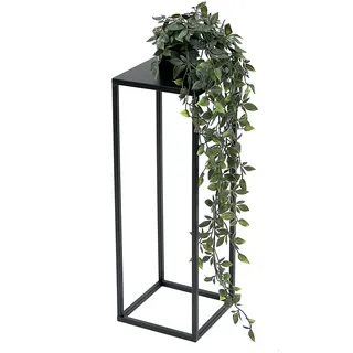 DanDiBo Ambiente DanDiBo Blumenhocker Metall Schwarz Eckig 50 - 70 cm Blumenständer Beistelltisch 96315 Blumensäule Modern Pflanzenständer Pflanzenhocker (50 cm)