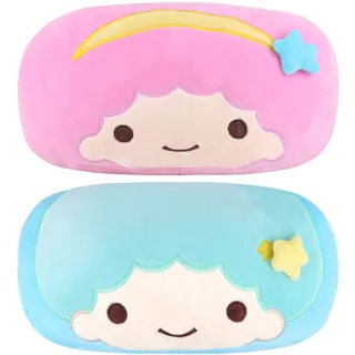 Roffatide Anime Auto Nackenkissen 2 PCS Plüsch Auto Kopf Nackenkissen Kissen für Stühle, Liegestühle, Fahrsitze