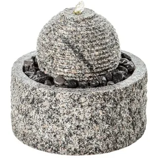Dehner Granit-Gartenbrunnen Bern, ca. Ø42/H45 cm, grau/weiß