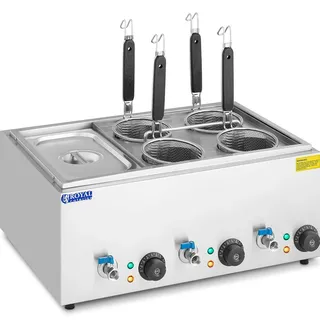 Royal Catering Nudelkocher mit 4 Körben und GN 1/3 Behälter - Temperatur: 30 - 110 °C