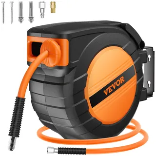 Vevor Druckluft Schlauchtrommel, Automatik Schlauchaufroller 300PSI 9,52mmx15,24m