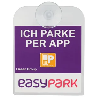 EasyPark-Park-Kunststoff-Träger mit Saugnapf und EasyPark -Aufkleber!