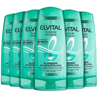 Loreal Paris Elvital Tonerde Absolue Pflegespülung fettender Ansatz 6 x 200 ml