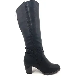 Stiefel, mit Zierbänder, XL-Schaft