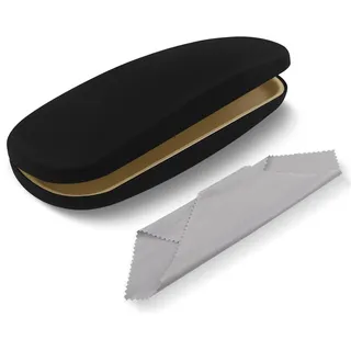 MeoZynxadril Hardcase Brillenetui, Kratzfeste brillenetui, Tragbar Brillentasche, Brillenetui Sonnenbrille, Kratzfeste Brillenbox Damen mit Putztuch, Brillentasche für Damen, Herren, Kinder - Einheitsgröße