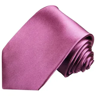 Paul Malone Krawatte Herren Seidenkrawatte Schlips modern uni satin 100% Seide Schmal (6cm), Extra lang (165cm), mauve 986 rot schmal | 6 cm x 165 cm
