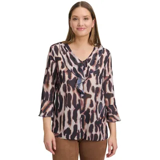 Betty Barclay Chiffonbluse mit Print in Dark Blue/Rosé | Gr.: 36