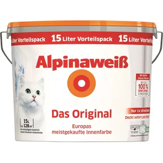 Alpina Wandfarbe Weiß matt 15 l