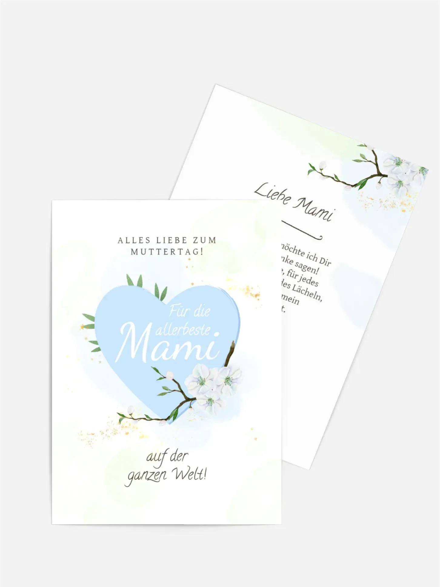 Postkarte Großes Herz selbst gestalten mit Spruch und Fotos im Onlinedesigner bei Meine-Kartenmanufaktur.de