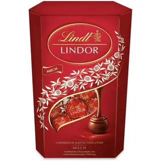 Lindt Schokolade LINDOR Kugeln Milch | 500 g | ca. 40 mit einer unendlich zartschmelzenden Füllung im süßen Cornet | Pralinen Geschenk