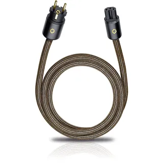 Oehlbach Powercord High End Stromkabel C15 auf CEE7/7 500 cm Braun