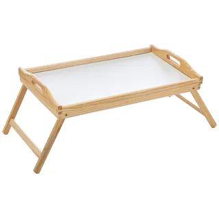 Zeller Present Tablett, Betttablett, Kiefer, ca. 50 x 30 x 24,5 cm, Serviertablett mit klappbaren Beinen