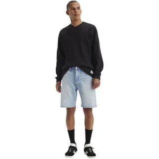 Levis 501 Shorts aus Stretch-Denim in Hellblau-W30