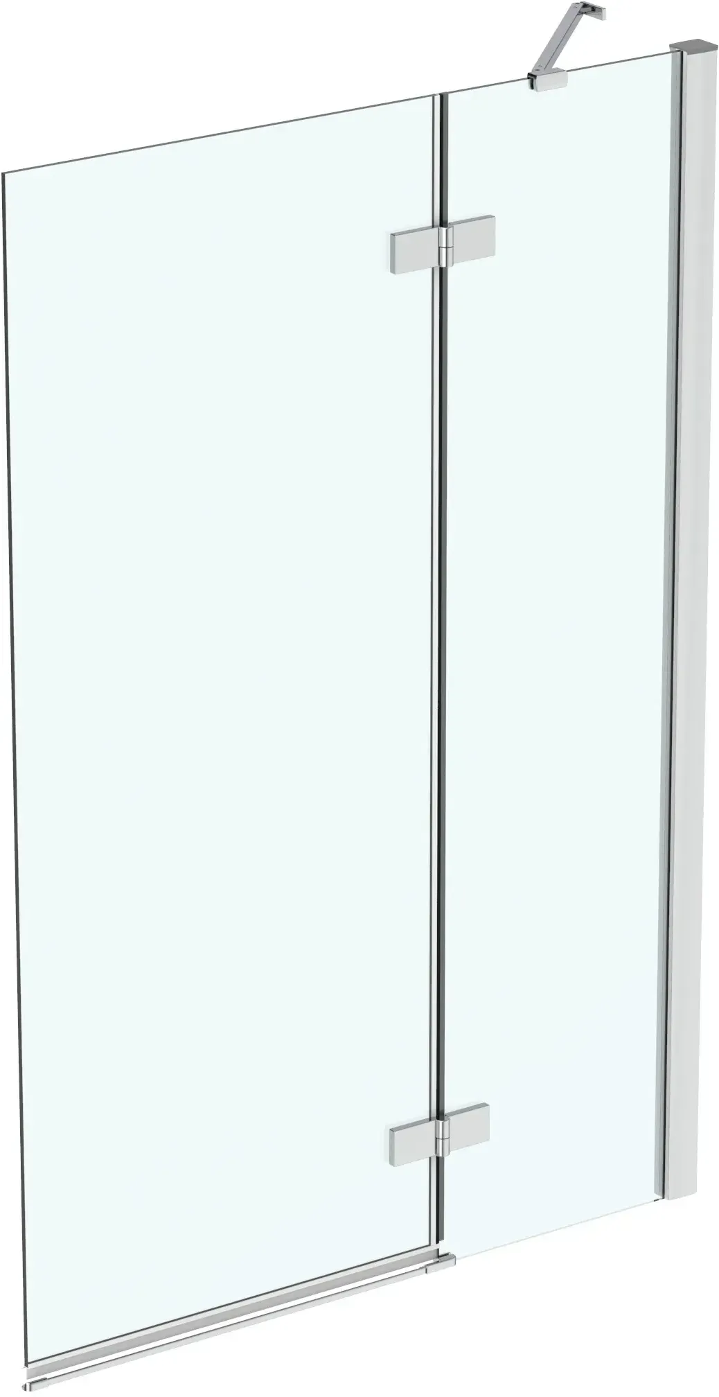Ideal Standard i.life Duschwand, 1 Tür, Anschlag rechts, Silber, 1000x240x1505 mm, Klappwand zweiteilig, Aluminiumrahmen, Sicherheitsglas