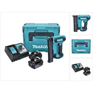 Makita DFN350RTJ Nagel-/ Klammerpistole Nagler Akku Stauchkopfnagler 18 V 15 - 35 mm + 2x Akku 5,0 Ah + Ladegerät + Makpac