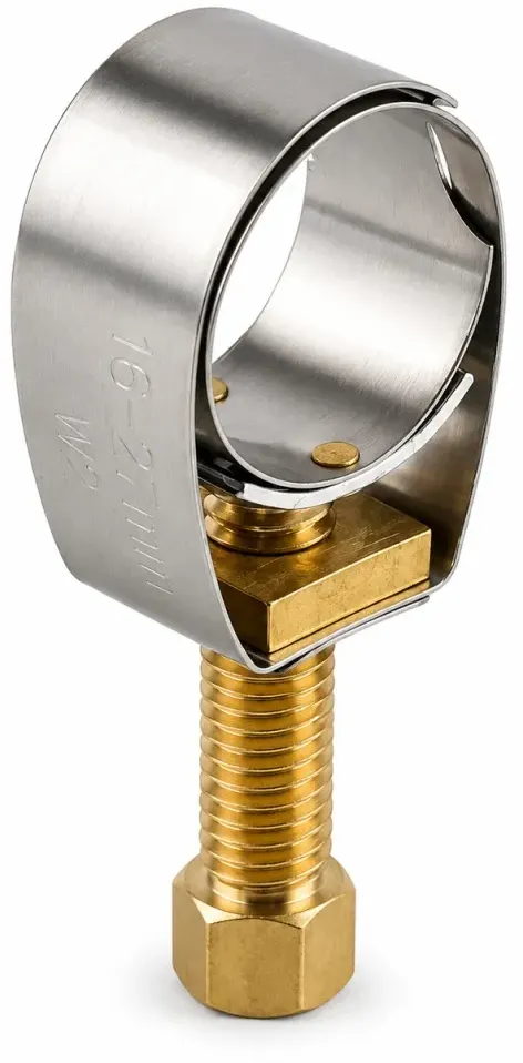 Sicherheitsschlauchschelle Standard Typ NS mit Sechskantschraube  / (Spannbereich) 9,5-14,0 mm