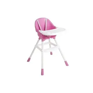 Kinderhochstuhl Denise weiß rosa B/H/T: ca. 60x90x70 cm - Rosa, Weiss