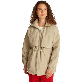 Tommy Hilfiger Damen Windbreaker Jacke Nylon Crinkle Regular Fit, Beige (Sandalwood), XL