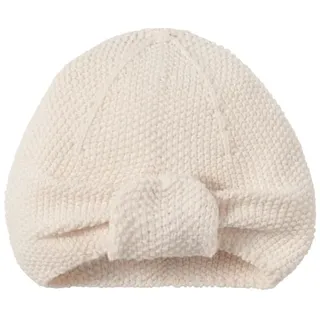 nordic coast company Baby Turban Mütze Strick Natur - 0-3 Monate | Gr.: onesize