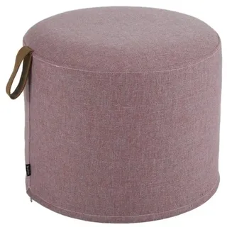 Gartenpouf Kotte aus Olefin-Stoff, rund und gepolstert, modern, pink, wetterfest, Brafab