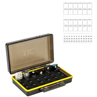 JJC Mini USB Flash Drive Case Organizer für 20 Typ-A und 4 USB-C Laufwerke