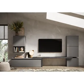 INOSIGN »INFINITY, 7tlg. Breite 290 cm, Höhe variabel, Schrankwand, Anbauwand«, (7 St.), (Lowboard, T-Boden, 3x Hängewürfel, Würfelregal Set, Würfel-Element)