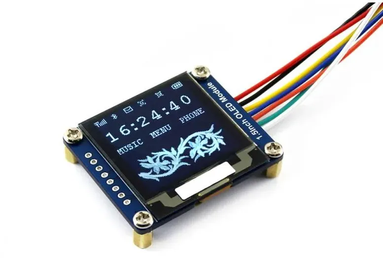 1.5 128x128 OLED Display Modul, einfarbig (weiß), SPI/I2C Interface