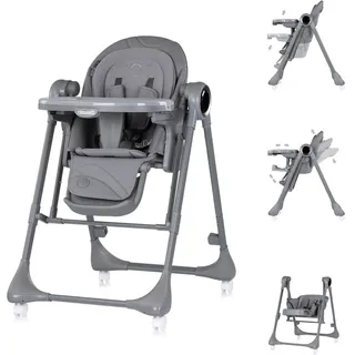 Chipolino Hochstuhl Master Class 2 in 1 elektrisch Babyschaukel Fernbedienung dunkelgrau
