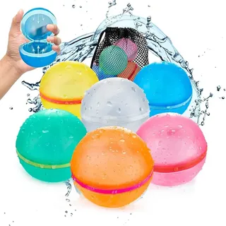 FELIXLEO Bällebad wiederverwendbare Wasserbomben mit Netzbeutel, Sommergeschenk., (18-tlg)