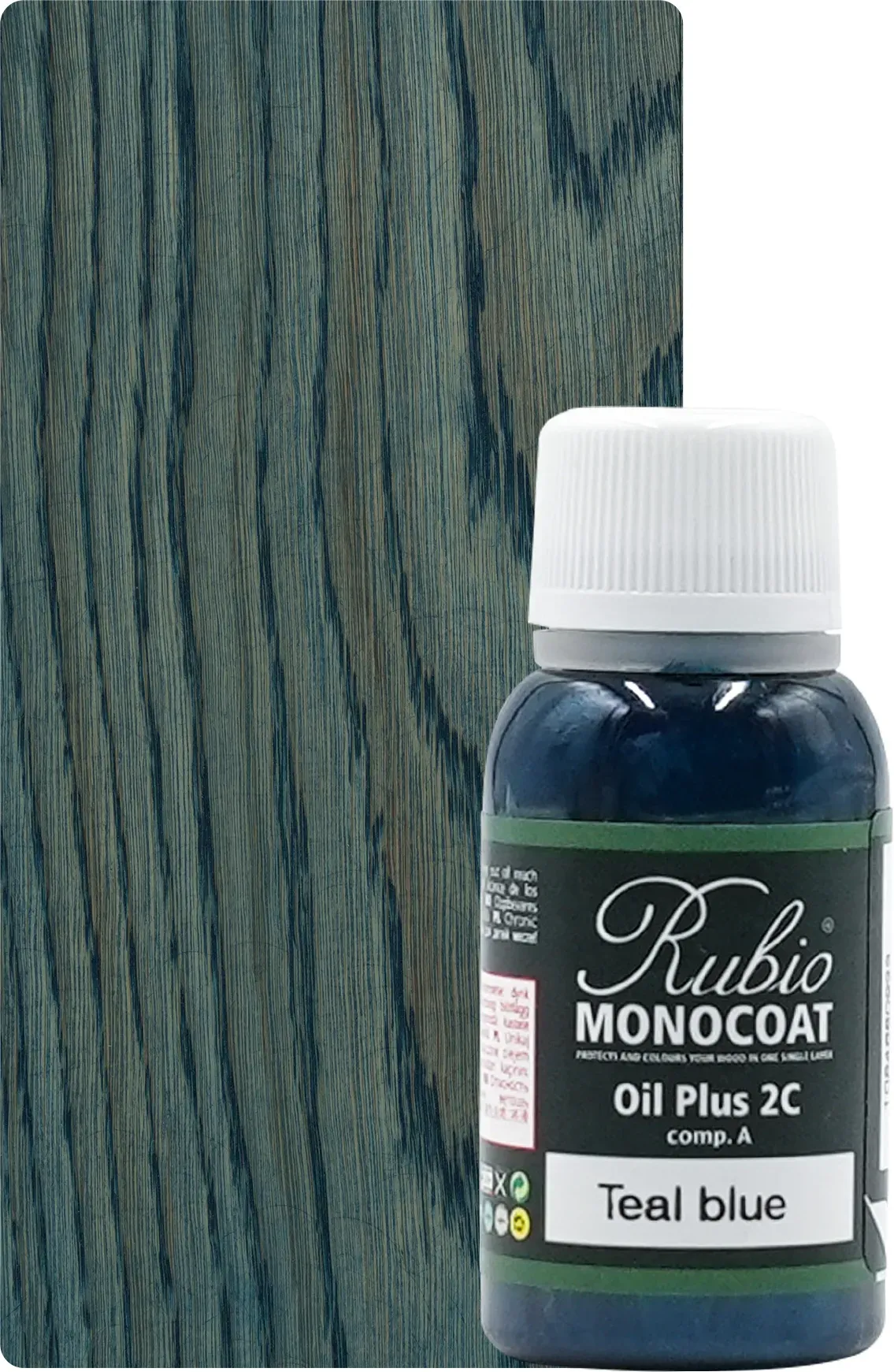 Rubio Monocoat Oil Plus 2C Teal blue 20ml (A) - 20ml [0,8m2]