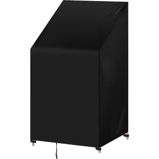 Woltu Abdeckung für Gartenmöbel, Gartenstühle, 65x65x120/80 cm, Abdeckhaube aus 420D Oxford Gewebe, Wasserdicht Abdeckplane UV-Beständig, Schutzhülle Plane für Möbelsets, Schwarz