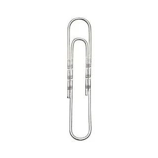 Viking Büroklammern Gewellt 50 mm Silber Metall, Zink 100 Stück