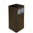 Stil Casa PURE Getränkehalter, lackierter Stahl 38x38x80 cm, 3 Getränkehalterlöcher + Papierkorb, 2 Klebepiktogramme, 100 L, Corten.