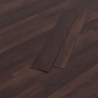 Hago Klebevinylboden 2,23m2 2mm Rutschfest Rot Braun Nuss PVC 16 Planken Laminat - 2.23 qm