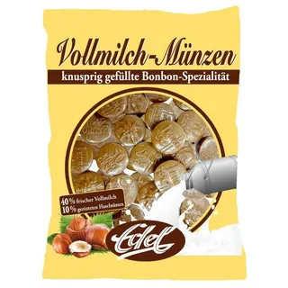 eduard edel Edel Vollmilch Münzen gefüllt mit Milch und knuspriger Haselnuss 120g