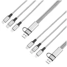 2er-Set 6in1-Schnellladekabel USB-A/C zu USB-C/Micro-USB/8-PIN, 30 cm