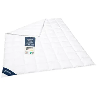 casimum Daunendecke »PREMIUM« – 10% Federn, Größe: 155x220 cm, Extra leichte Bettdecke 90% Daunen und Klasse 1, Oeko-Tex zertifizierte