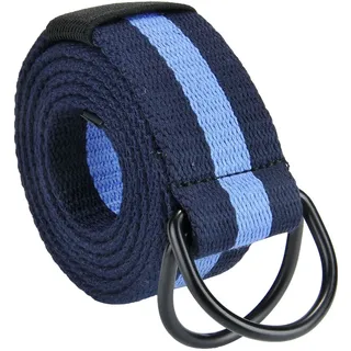 Faleto Herren Damen Gürtel Gestreift Stoffgürtel mit Doppel D-ringe Schnalle Leinwand Canvas Jeansgürtel Belts 130cm+Original Geschenkbox Fit Taillen 108-115cm - 130cm Fit Taillen 108-115cm