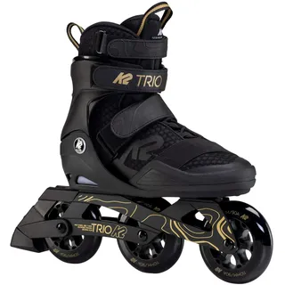 K2 Skates Unisex Inline Skates Trio 110, Black - Gold, 30F0133.1.1.125