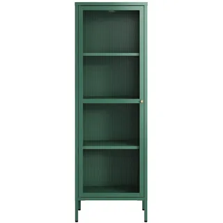[en.casa] Vitrine Säkylä 150 x 50 x 35 cm Tannengrün