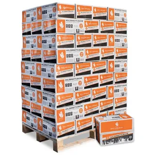 Heizfuxx Nestro Hartholz M 12kg x 81 Karton 972kg Palette - 972 kg