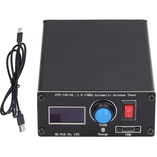 1,8‐55 MHz ATU‐100 Automatischer Antennentuner 0,96-Zoll-Display Radiotuner mit USB-Ladefunktion Open-Source-Kurzwellen-Antennentuner für Amateurfunk