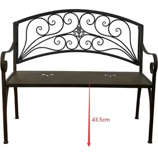 Hti-Living Metallbank 107 x 52 x 94 cm Braun