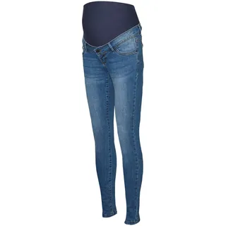 MAMA LICIOUS Mamalicious Umstandsjeans »MLMILA«, mit Bauchband, blau