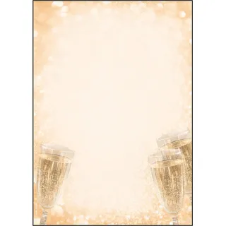 Sigel DP299 Motiv-Papier Briefpapier Champagner, 90 g/m2, 100 Blatt, aus nachhaltigem Papier