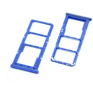 Kompatibel für Samsung Galaxy A10 A20 A30 A50 A60 A70 SIM Karte SD Karte Halter Halterung SIM Card Memory Card Holder Tray Slot SIM einschubfach Blau